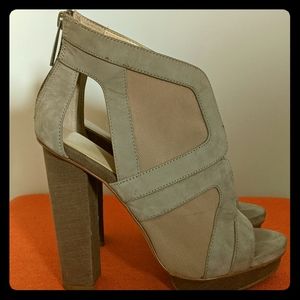 Calvin Klein Grey Bootie Heels